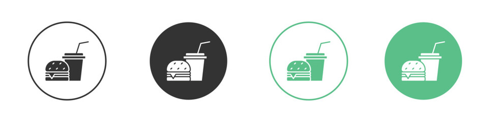 Fast food icon vector pictogram for ui ux interface elements