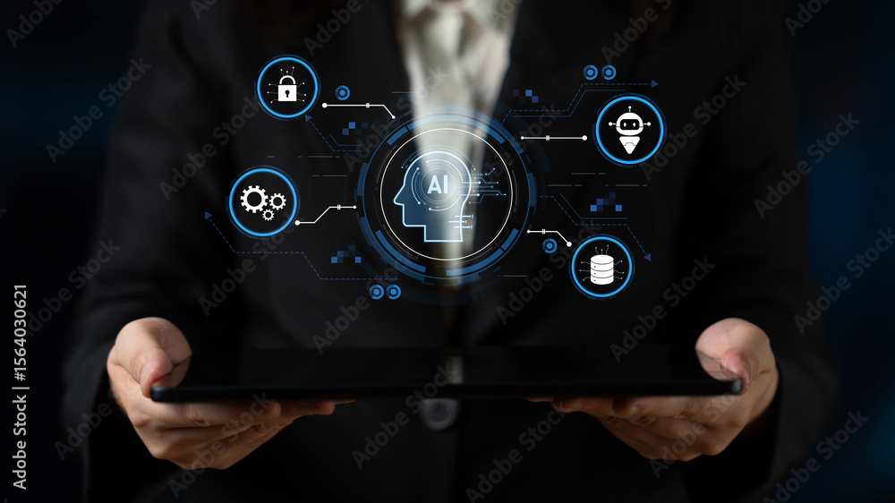 Poster ai security and data ecosystem integrate ai, data, and security into one connected system for automa