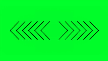 Neon glowing left & right arrow illustration on a dark background.  © Designer MI H AD