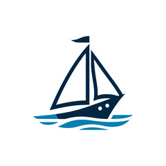 A sleek sailboat gliding across calm waters with a clear sky in the background