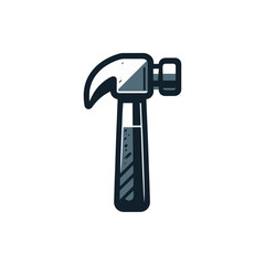 A close-up view of a hammer with a sleek design, set against a plain white background, ideal for DIY projects