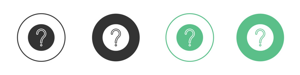 Question icon vector pictogram for ui ux interface elements