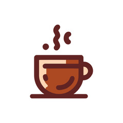 A steaming cup of coffee on a simple background, evoking warmth and comfort