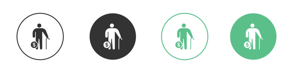Retirement icon vector pictogram for ui ux interface elements