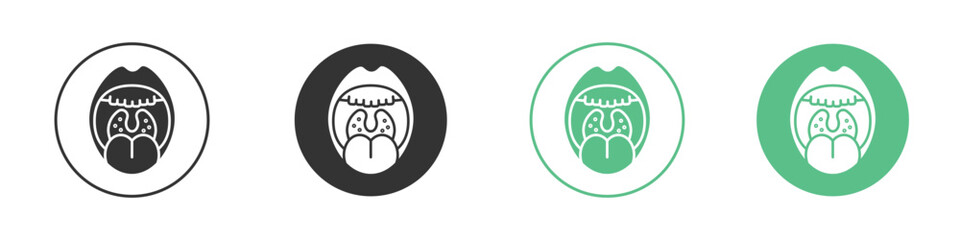 Tonsillitis icon vector pictogram for ui ux interface elements