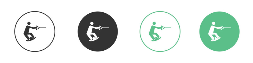 Wakeboarding icon vector pictogram for ui ux interface elements