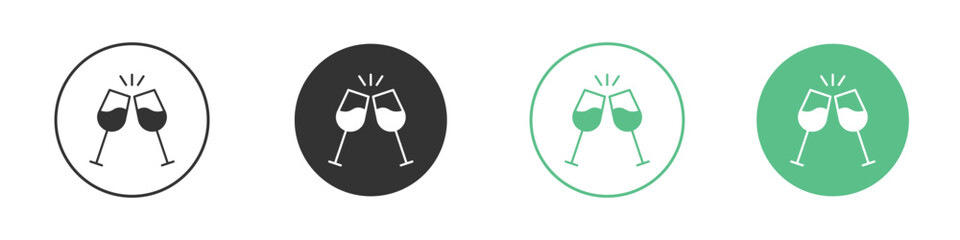 Wine toast icon vector pictogram for ui ux interface elements