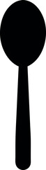 Spoon standing silhouette icon on white background	