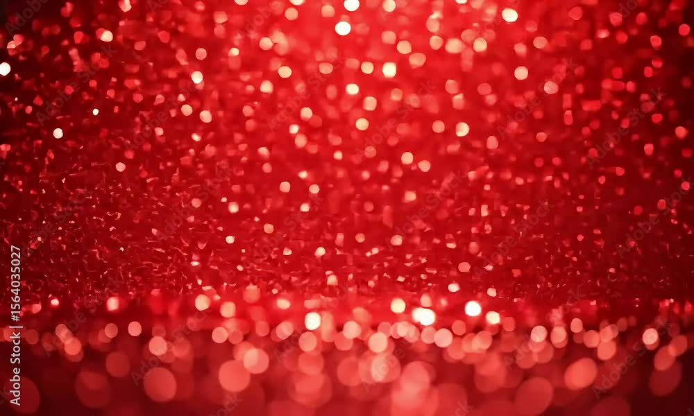 Aufkleber red glitter background with sparkling bokeh light effect on reflective surface