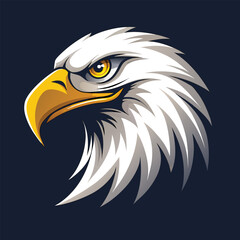Bald Eagle Head Vector Art - Majestic Bird of Prey Illustration