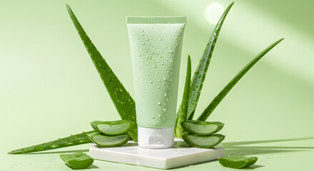Aloe Vera Skincare: Fresh, Hydrating Product with Natural Ingredients.