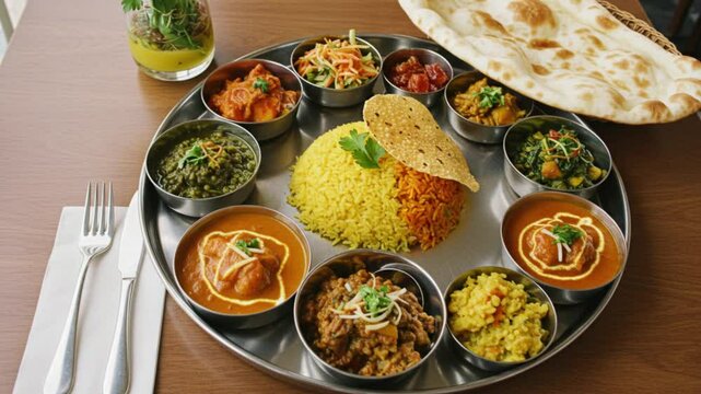 Rich and Flavorful Curry Served with Steamed Rice &ndash; Spiced Sauce with Meat or Vegetables, Aromatic Herbs and Creamy Texture, Traditional Asian Comfort Food