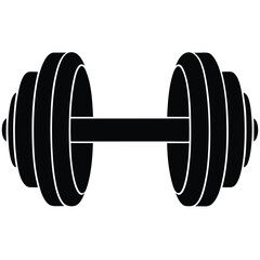 Strength Training Dumbbell Icon, Fitness Equipment, Workout Symbol, Gym Exercise, Weightlifting Image
