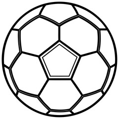 Obraz premium Classic black and white soccer ball design with pentagon and hexagon panels
