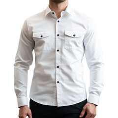 white polo shirt on transparent png background