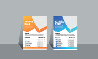 Modern Business Corporate Flyer Design Template with Clean Layout for Marketing and Promotion