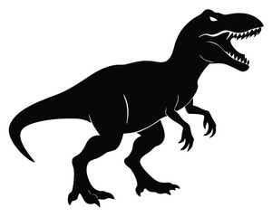 Powerful Silhouette of a Tyrannosaurus Rex Dinosaur Prehistoric Predator Illustration