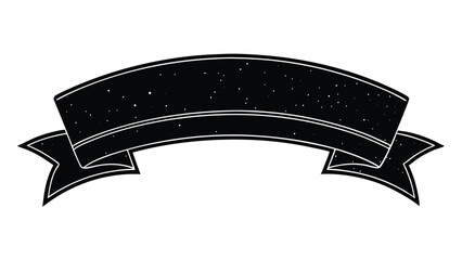 Vintage Black Ribbon Banner Design Element Perfect for Logos, Websites, and More