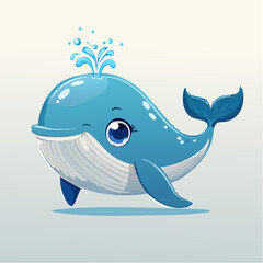 Naklejka premium 目の可愛い鯨