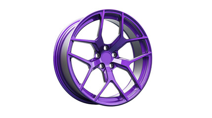 purple wheel rim isolated on  white background , transparent png 