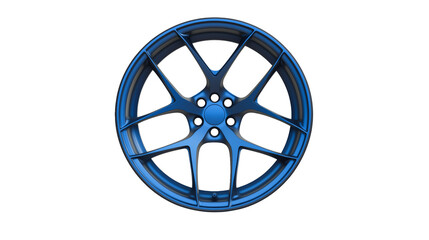 blue wheel rim isolated on  white background , transparent png 