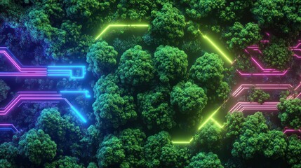 Forest neon circuit design