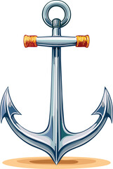 Boat Anchor Isolated on Transparent Background