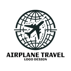 Airplane Travel Vector Logo Design