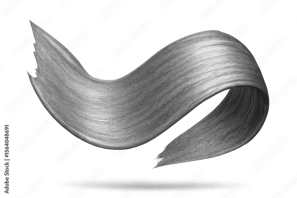 Poster dynamic wavy textured grey element isolated on transparent background, abstract design.