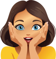 Shy Embarrassed Emoji Peeking Out from Behind Its Hands