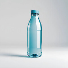 Clear Plastic Water Bottle Mockup Design Template