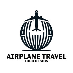 Fototapeta premium Airplane Travel Vector Logo Design
