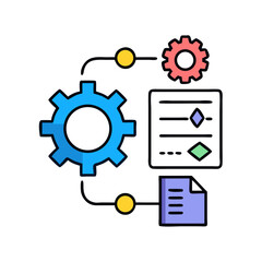 vector gear icon set