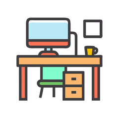 vector illustration of a computer
