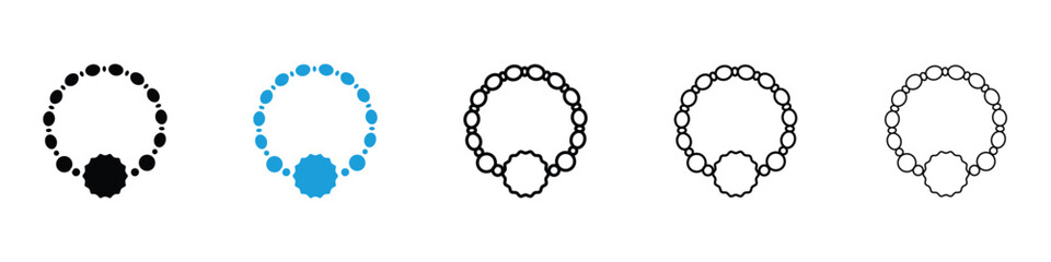 Bracelet icon in Editable stroke and solid flat vector pack
