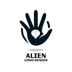 Obraz premium Alien Vector Logo Design