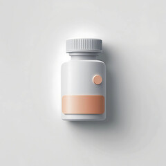 Clean Pill Bottle Mockup Minimalist Design for Medicine Packaging