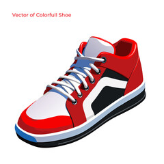 Sport shoes on white background showing a pair of athletic sneakers