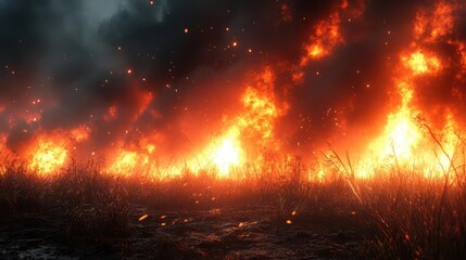 Wildfire Inferno: Grassland Blaze