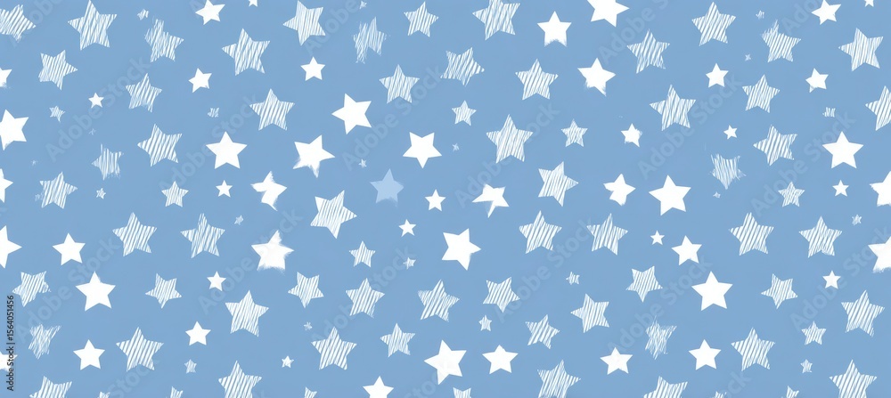 Poster modern star and stripe pattern on pale blue background for mobile graphics