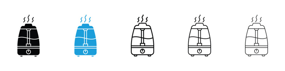 Humidifier icon in Editable stroke and solid flat vector pack