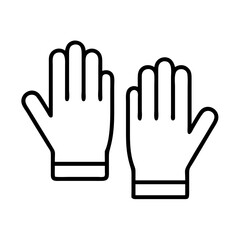 Isolated pair of protective gloves vector icon illustration for safety and hygiene needs on transparent background