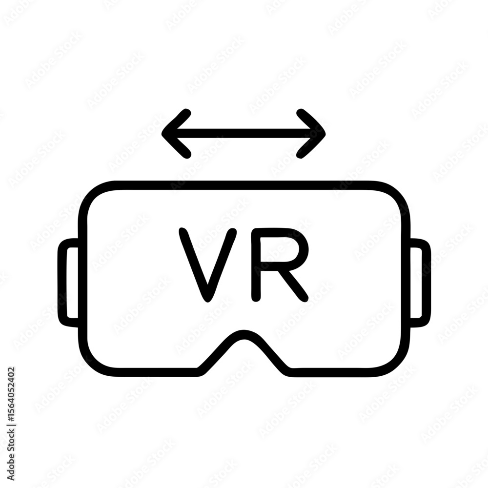 Poster vr headset virtual reality augmented reality gaming experience technology device icon design vector 