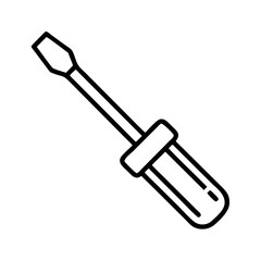 Isolated screwdriver vector illustration for repair maintenance and construction work tool icon on transparent background