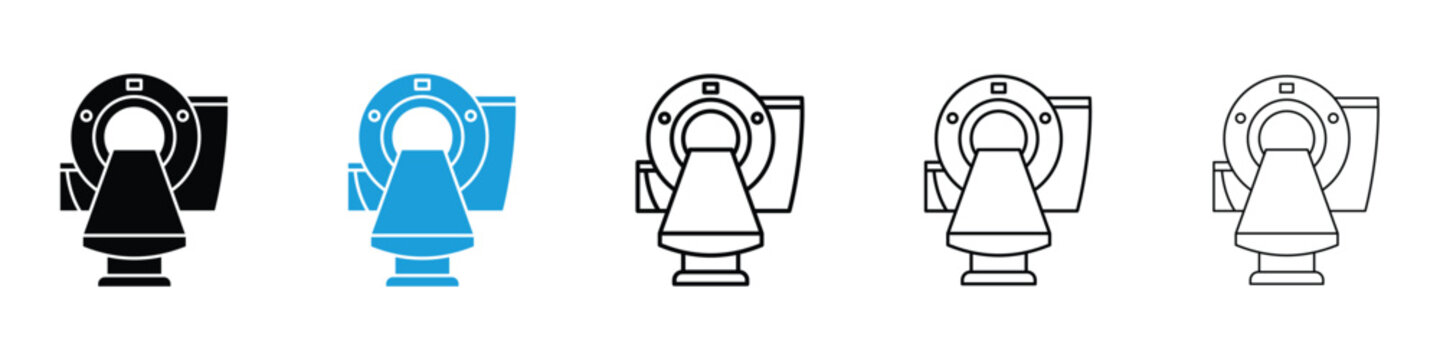 Tomography icon in Editable stroke and solid flat vector pack