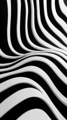 Black and white wavy surface. 