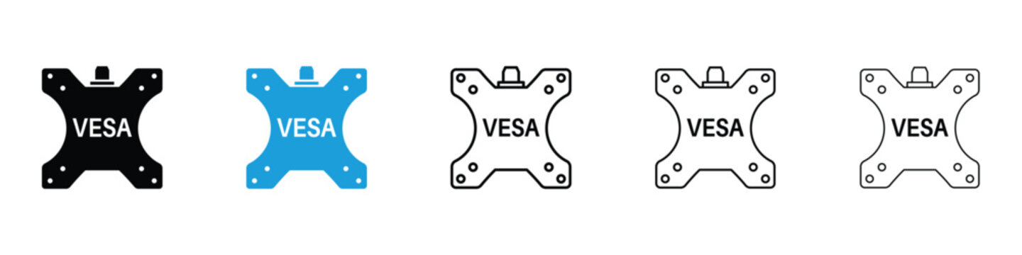 Vesa icon in Editable stroke and solid flat vector pack
