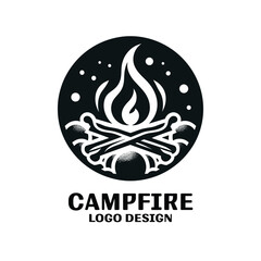 CampFire Vector Logo Design 