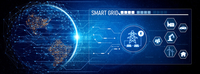 Smart grid system integrating renewable energy sources, energy storage, smart inverters, and demand...