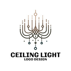 Ceiling Light Vector Logo Design